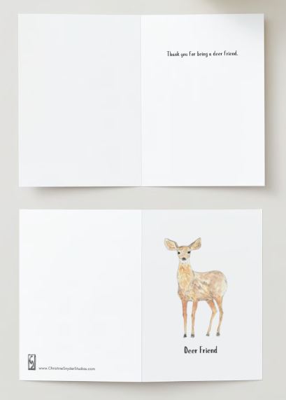 "Deer" Friend Cards