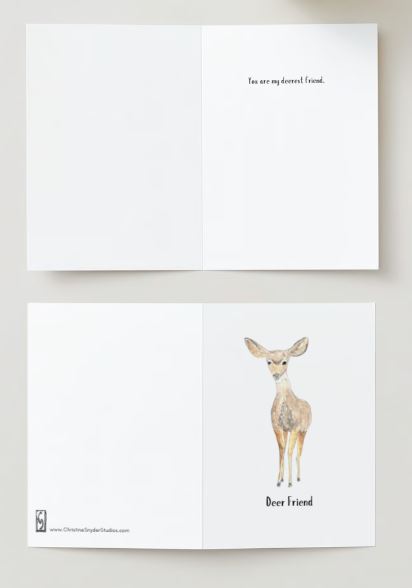 "Deer" Friend Cards